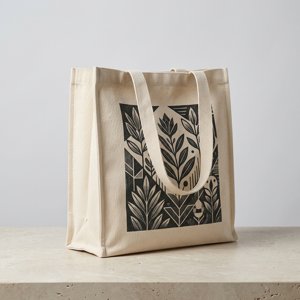 Totebag Canvas Putih 30X40